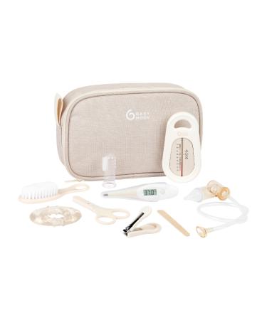 Babymoov baby care set compact and practical from birth 9 important accessories including hair brush digital thermometer bath thermometer small nail clipper nail scissors nail file sand