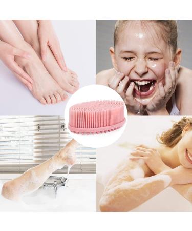 Silicone Body Scrubber & Bath Brush for Gentle Exfoliation - Pink - Buy Online on GoSupps.com