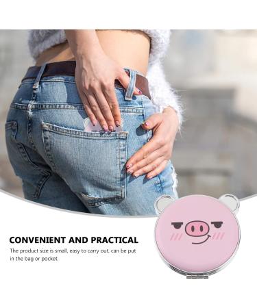 1pc Folding Vanity Mirror Makeup Mirror Small Pig Compact Mirror Cosmetic Pocket Mirror Compact Mirror for Women Compact Hand Mirror Pocket Mirror for Women Cartoon Miss Animal Abs - Buy Online on GoSupps.com