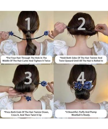 Rhinestone Flower Hair Clip Whale Tail Rhinestone Flower Hair Clip Ocean Blue Feather Hairpin Ins Style Elegant Lazy Hair Curler Elegant Hair Clip for Women. (F) - Buy Online on GoSupps.com