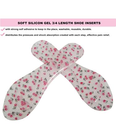 Gel Shoe Insoles for Women - Self-Adhesive High Heel Inserts | Cushioned Non-Slip Sandals Insoles (3 Pairs: Pink Blue Transparent) for Pain Relief - Buy Online on GoSupps.com