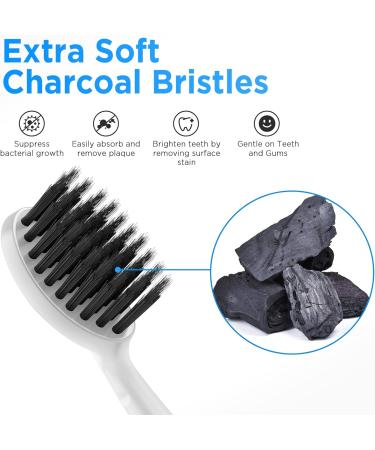Burst Replacement Toothbrush Heads - Charcoal Bristles, 4 Count with Covers - Buy Online on GoSupps.com
