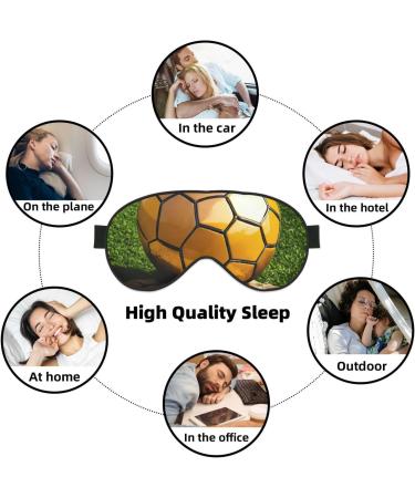 Shop Soccer Print Soft Eye Mask | Perfect for Sleep Travel & Naps Unisex Comfort - Buy Online on GoSupps.com