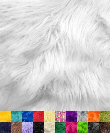 Barcelonetta | Half Yard Faux Fur | 18 X 60 Inch | Craft Supply  Costume  Decoration (White) Half Yard White
