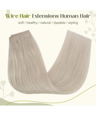 Buy FSHINE WAHN 18 Real Hair Extensions - Invisible Fish Line Platinblond Remy Human Hair #1000 - 80g Premium Quality - Buy Online on GoSupps.com