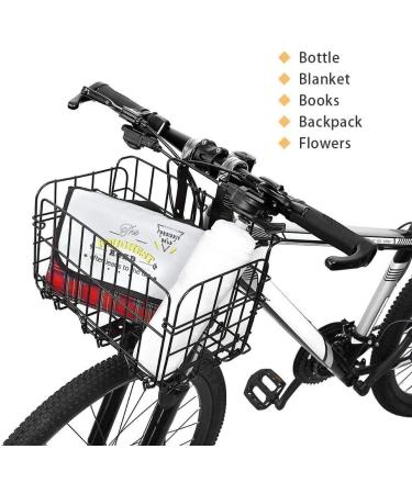 HOMEE Folding Rear Bike Basket - Detachable Front Bag for Mountain Bike - Cargo Rack Accessory - Black - Buy Online on GoSupps.com