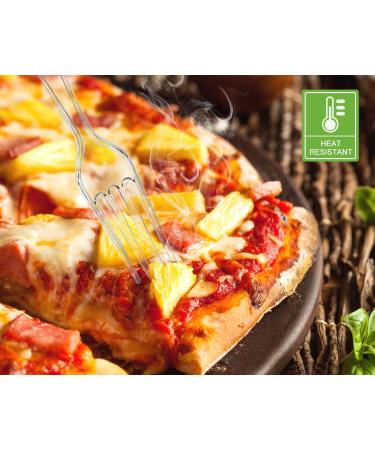 80 Pack Clear Heavy Duty Disposable Plastic Forks for Parties - Buy Online on GoSupps.com