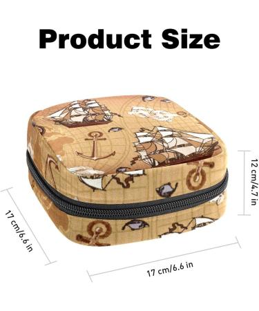 Old Map World Sanitary Napkin Storage Bag Feminine Menstrual Cup Pouches Nursing Pad Holder Tampon Bags Portable Period Bag for Women Teen Girls 1Pcs Multi-colored 15 - Buy Online on GoSupps.com