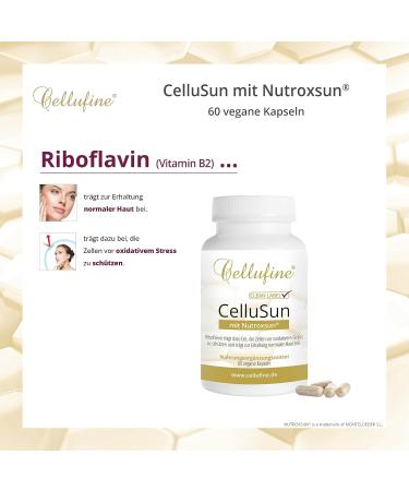 Buy Cellufine Cellusun with Nutroxsun - 60 Vegan Capsules | Skin-Friendly Allergen-Free Gluten-Free Lactose-Free Additive-Free - Buy Online on GoSupps.com