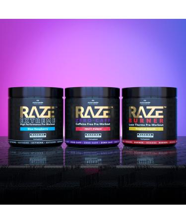 The Protein Works Raze Burner Pre Workout Powder 30 Servings - Thermogenic Blend with Caffeine, Carnitine & Tyrosine in Sour Cherry & Apple Flavor - Buy Online on GoSupps.com