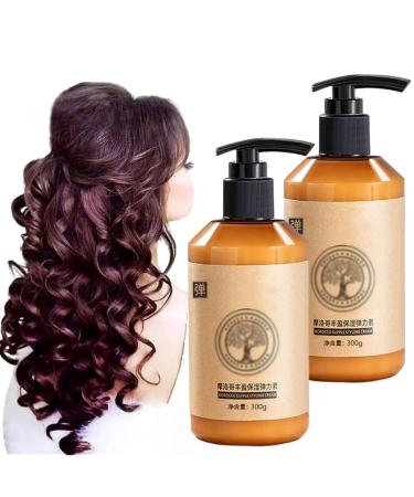 Moroccan Curl Conditioner Curl Styling Volumizing Conditioner Styling Curly Hair Long-Lasting Styling Elastina Para El Cabello Moroccan Volume Moisturising Elasticity (2 Pack (600g))
