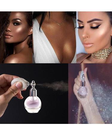 Highlighter Powder Spray Glitter High Gloss Spray Shimmer Glitter Eyeshadow Pressed Powder Powder Makeup Spray for Face Body Cosmetic Purple - Buy Online on GoSupps.com