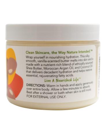 Nourish Organic Argan & Shea Butter 5.2 oz: Hydrating Body Cream - Buy Online on GoSupps.com