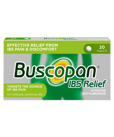 Buscopan IBS Relief - Targets the Source of IBS Pain and Cramps- starts to work in 15 minutes - 20 Tablets- - Relief from IBS Pain & discomfort