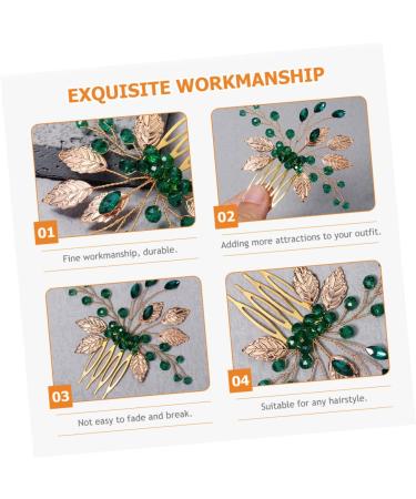 FRCOLOR Set of 4 Bridal Crystal Hair Comb Bridal Accessories Leaf Hair Comb Wedding Hair Accessories Tiara Hair Accessories Hair Comb for Bridal Wedding Hair Comb Leaves - Buy Online on GoSupps.com