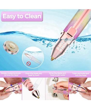 2-IN-1 Rechargeable Facial Hair Remover for Women - Painless Lady Shavers with LED Light, Nose & Hair Trimmer for Lips, Chin, Face, and Eyebrows - Buy Online on GoSupps.com