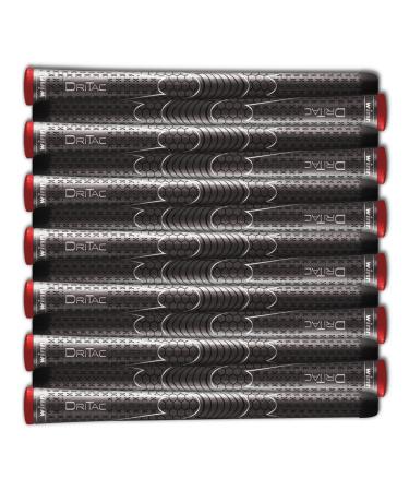 Winn Dri-Tac Standard Size Golf Grips - Set of 9, Dark Gray