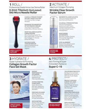 SkinPep Beard Growth Derma Roller 1.00mm | Stimulate Beard and Hair Growth For Men | 540 Titanium Needles | Microneedle Roller for Fiine Lines Wrinkles Marks & Blemeshes 1.00ml face - 1.00mm - Buy Online on GoSupps.com