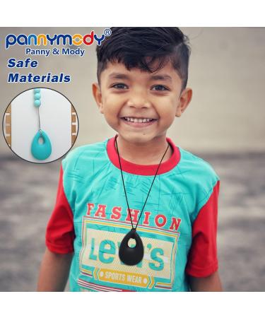 Buy Panny & Mody Sensory Chewing Necklace (2-Pack) - Chewable Silicone Jewelry for Teething Autism & ADHD - Ideal Sensory Motor Aid - Buy Online on GoSupps.com