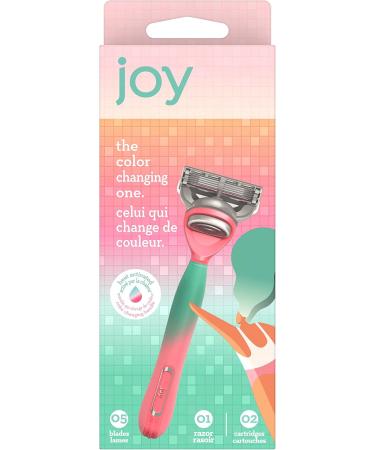 Joy Color-Changing Razor for Women Shave Kit with 1 Handle + 2 Razor Blade Refills - Buy Online on GoSupps.com