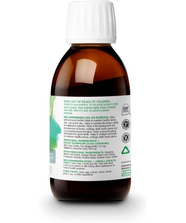 Organika Liquid Zinc and Vitamin C - Orange Flavour - Immunity Support- 300 ml (Pack of 1) - Buy Online on GoSupps.com