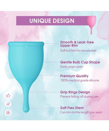 Soft & Flexible Menstrual Cups - Leak-Free & Reusable - Small Size (Pack of 2) - Buy Online on GoSupps.com