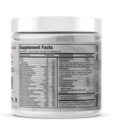 PRVN Performance Multi+ Greens Probiotic Ashwagandha Lions Mane & MCT Powder - Energy & Mental Boost 30 Serv (Tropical) - Buy Online on GoSupps.com