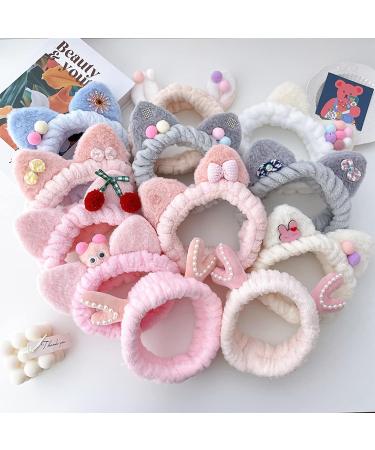 amangul Spa Headband Plush for Ears Headbands Antlers Makeup Hairband -slip Kitten Ear for Head Wrap Elastic Headbands fo(5) - Buy Online on GoSupps.com