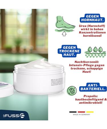 Mr. Fuss Cr me anti-callosit s l'ur e 30 % | Cr me pour les pieds pour liminer les callosit s | Soin de la peau | Pommade craquel e | Avec huile d'onagre glyc rine et propolis 200 ml 200 ml (Lot de 1) - Buy Online on GoSupps.com