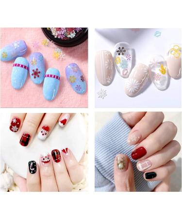 NICENEEDED 6 Boxes Christmas Nail Art Rhinestones 3D Nail Crystal Jewels Metal Nail Studs Gems With Tweezer For Christmas For Women Girls Kids Manicure DIY Nails Art Decoration Supplies(Stytle 4) - Buy Online on GoSupps.com