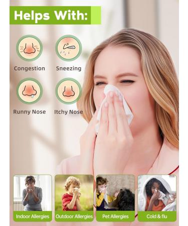 Nasal Allergy Relief Blanket - Natural Drug-Free Comfort for Adults & Kids | 47.24x15.35 Inch Pink Effective for Daytime Allergies & Nighttime Congestion - Buy Online on GoSupps.com