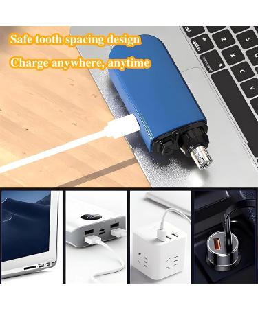 2024 Portable Nose Hair Trimmer - Rechargeable Electric Hair Removal Kit for Men & Women - Ear & Nose Clippers with Eyebrow Razor (Blue - Buy Online on GoSupps.com