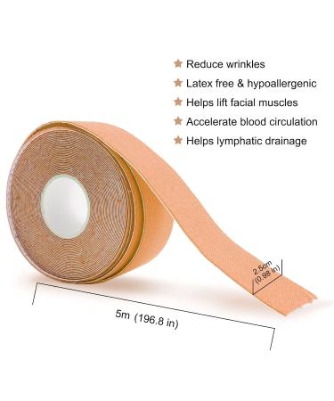 Face Lift Tape Anti-Wrinkle | V-Shaped Neck Lift Tape for Firming & Tightening Skin - 2.5cm x 5m - Buy Online on GoSupps.com