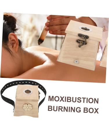 OHPHCALL Box solid wood moxibustion box chinese moxibustion heat handheld massagers vessel tools moxa stick wood tools Moxas Stick Burner Stainless steel household moxibustion instrument - Buy Online on GoSupps.com