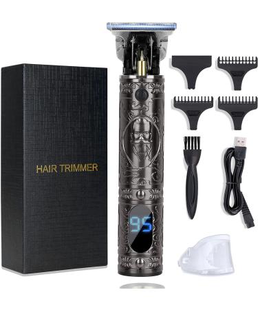 Professional T Blade Hair Trimmer for Men - Cordless, Zero Gapped, USB Rechargeable with LED Display - Perfect Beard Clipper & Haircut Tool - Buy Online on GoSupps.com