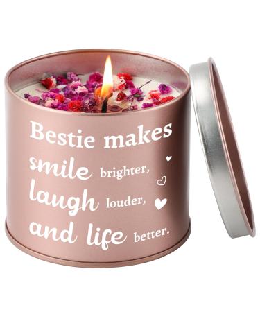 Lavender Candle Scented Bestie Gifts for Birthday for Bestie Best Friend Candles Best Friend Birthday Gifts Gifts for Best Friend Bestie Friendship Candle - 9oz