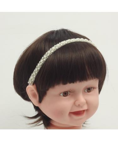 White Baptism Headband for Baby Girls | Christening Hair Accessory (3-12 Months) | Infant Toddler Headband - Buy Online on GoSupps.com