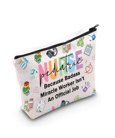 Pediatric Nurse Cosmetic Makeup Bag Peds Nurse Gift Peds Nurse Thank You Gift Nurse Graduation Gift (Pediatric Nurse Bag)