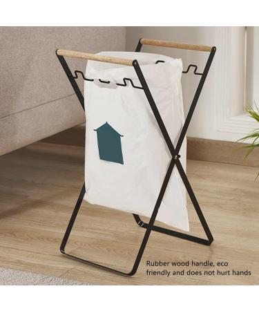 Foldable Trash Bag Holder Flat Appearance Garbage Bag Holder Stand Corrosion Resistance Light Weight for Outdoor Use Black - Buy Online on GoSupps.com