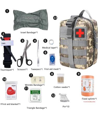 First Aid Set & Tactical Medical Bag for Camping Hiking Hunting & Adventure | Trauma Kit for Home Car & Military Survival - Buy Online on GoSupps.com