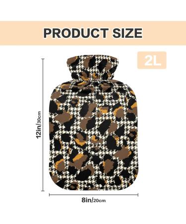 Heat Bottles with Leopard Cover - 2L Warming Bag for Pain Relief & Sore Muscles | Arthritis Comfort - Buy Online on GoSupps.com