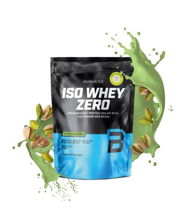 BioTechUSA Iso Whey Zero | Premium Whey Protein Isolate | Grass-Fed | Enzyme-Free | Sugar- and Gluten-free 500 g Pistaches