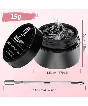 Fixed Nail Glue Gel 15g UV Nail Tip Adhesive for Professional Acrylic Extensions & Nail Art - Buy Online on GoSupps.com