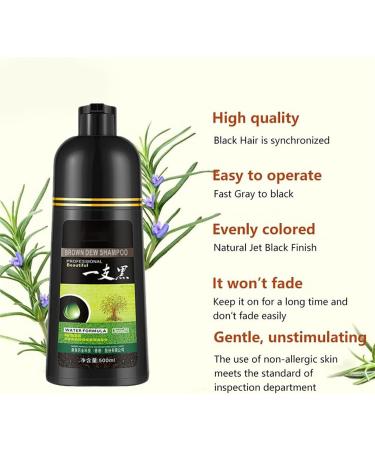Herbal Shampoo Korea Yaguan Black Hair Shampoo Hair Dye Effective White Hair Turns To Black Instant Black Hair Shampoo for Women Men Lasts 30 Days (2PC- Black) - Buy Online on GoSupps.com