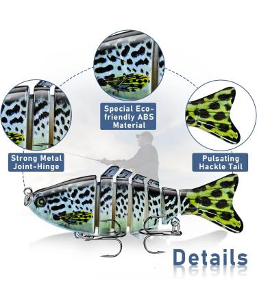 Multi Jointed Fish Fishing Lures 3 Pack - Slow Sinking Swimbait for Bass Trout in Freshwater and Saltwater - Lifelike Crankbaits Kit - Buy Online on GoSupps.com