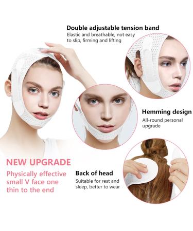 V Line Shaping Face Mask - Reusable Slimming Strap for Double Chin & Saggy Skin (White) - Buy Online on GoSupps.com