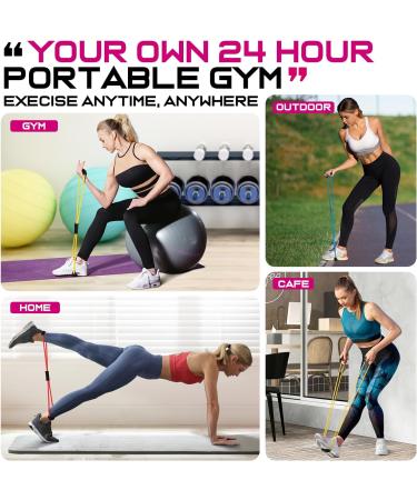 RENRANRING Figure 8 Resistance Bands Set - 3 Elastic Exercise Bands with Handles for Arm & Shoulder Stretch - Ideal for Men & Women - Buy Online on GoSupps.com