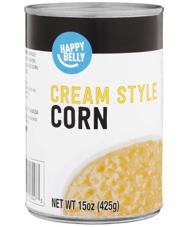 Amazon Brand - Happy Belly Cream Style Corn, 15 Ounce