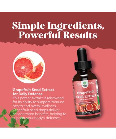 GSE Grapefruit Seed Extract Liquid - One Drop Daily - Super Concentrated Grape Seed Extract Liquid Drops Rich in Bioflavonoids & Polyphenols for Gut Health & Immune Support - 2OZ - 60 Servings 2 Fl Oz (Pack of 1) - Buy Online on GoSupps.com