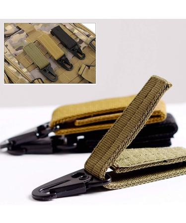 Selighting Tactical Carabiner - 2 PCS Molle Belt Snap Hook Keychain for Molle Bag & Outdoor Activities - Black - Buy Online on GoSupps.com